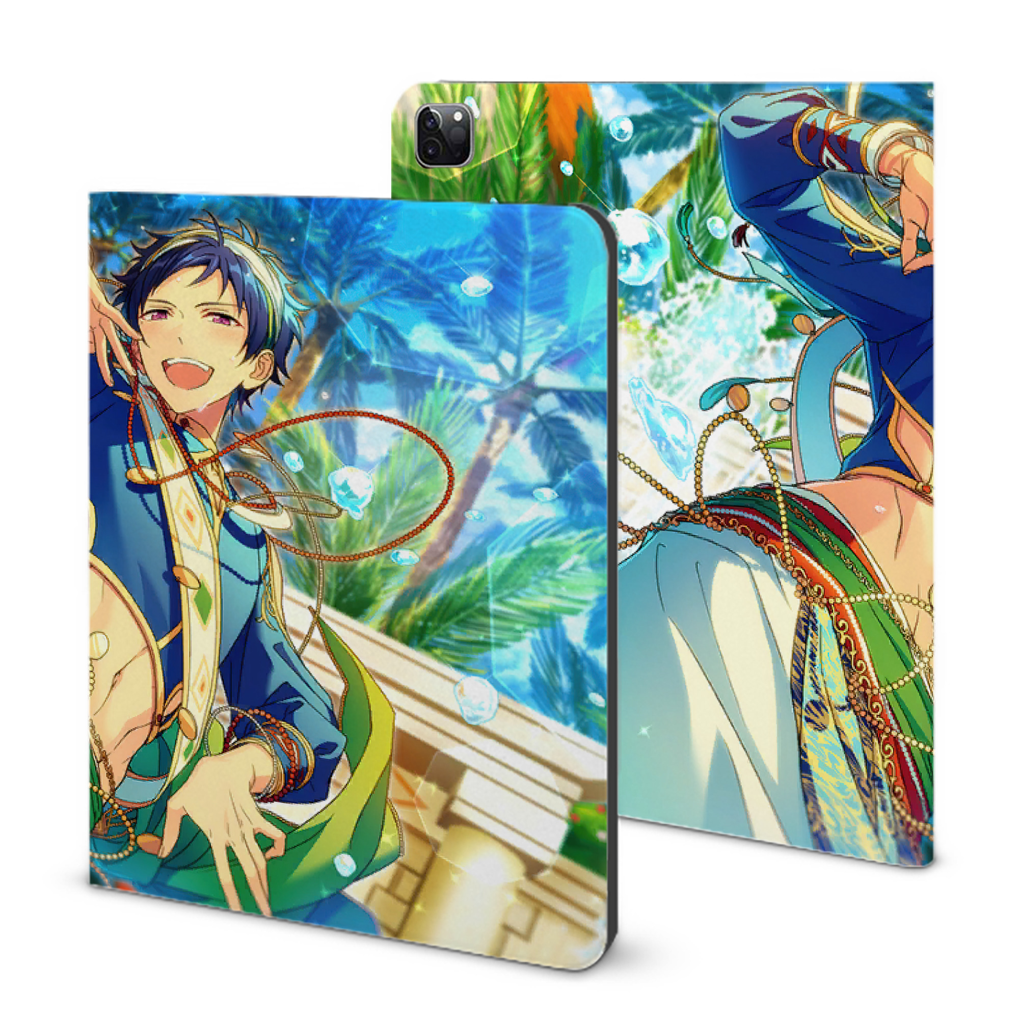 （画像用） あんさんぶるスターズ! Ensemble Stars IPad ケース ブック型 PUレザー TPU 耐衝撃 軽量 薄型 ペン収納なし 全面保護 IPad 各モデル対応